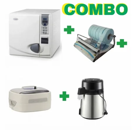 AUTOCLAVE DE 23 LITROS - YOUJOY + SELLADOR Y CORTADORA - CEAUROAR + LAVADORA ULTRASONICA 2,5L 65W - CODYSON + DESTILADOR DE AGUA META 4L - DESTILADA 1.5L/H
