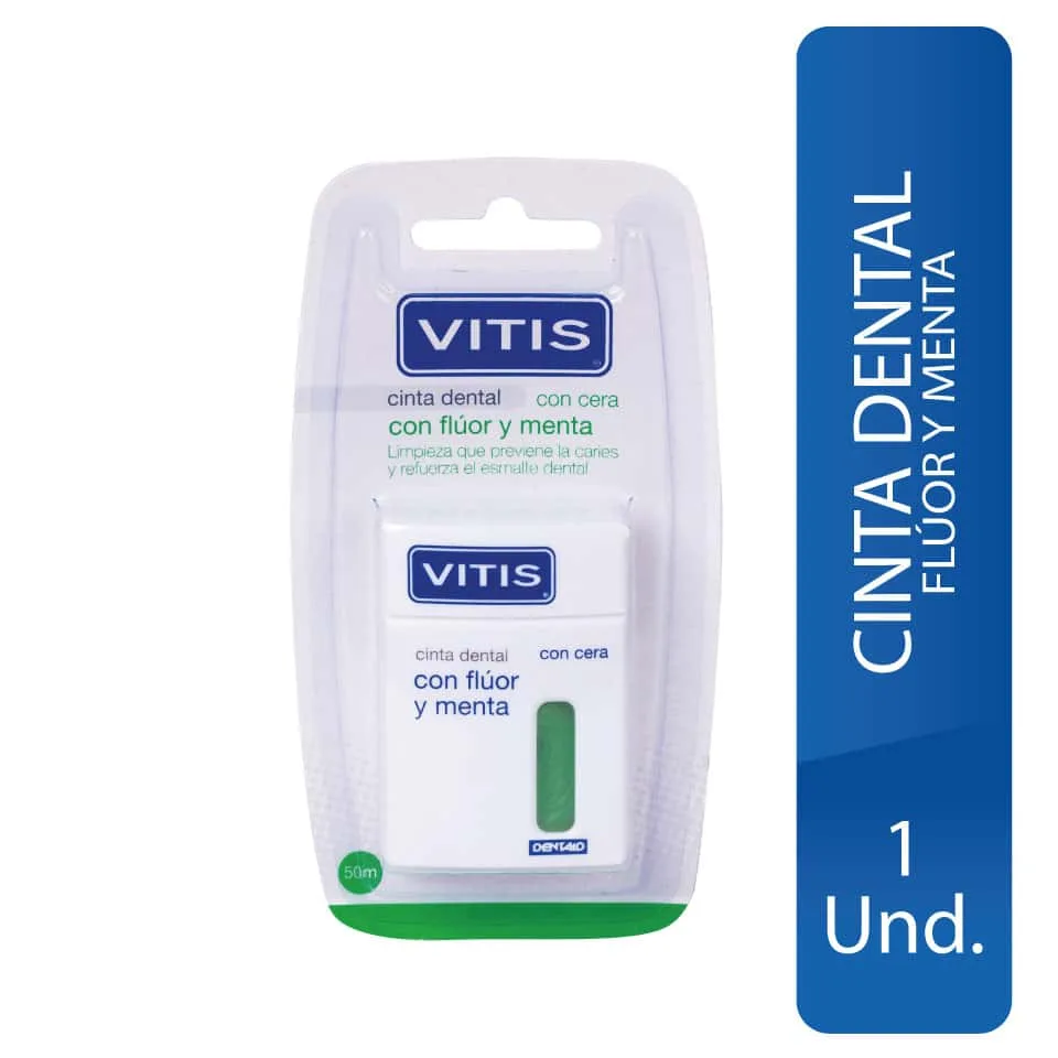 Hilo Dental Cinta C/cera C/fluor Y Menta - Vitis